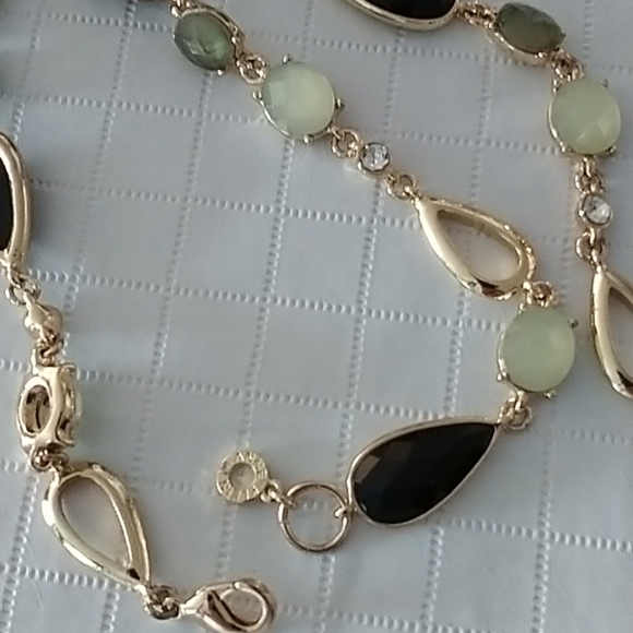 Anne Klein 42" Gold Tone & Gems Necklace - Picture 6 of 6